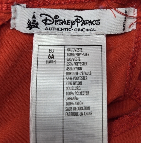 DISNEY PARKS PRINCESS ALENA OF AVATOR PLAY COSTUME RED FLORAL DRESS GIRLS 6 XS - Picture 6 of 12